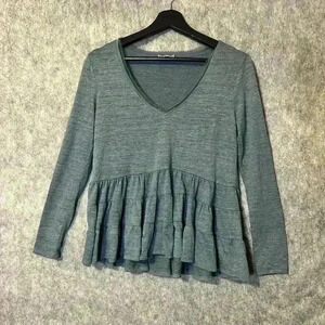 Deletta V Neck Oversized Blouse - XS